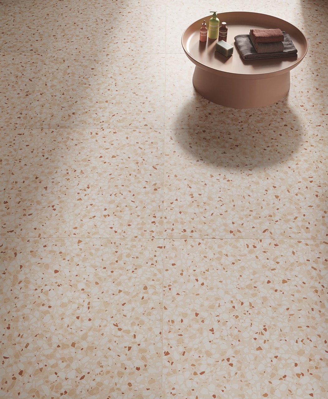 pink terrazzo tile