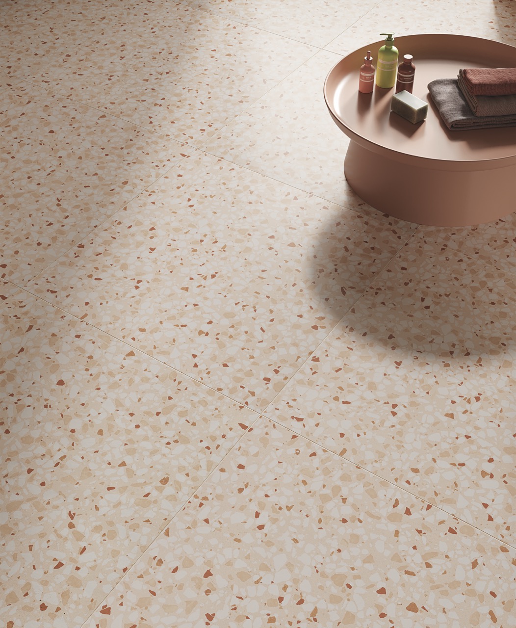 pink terrazzo tile